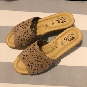Spring Step Estella Slide Sandal size 38 Beige